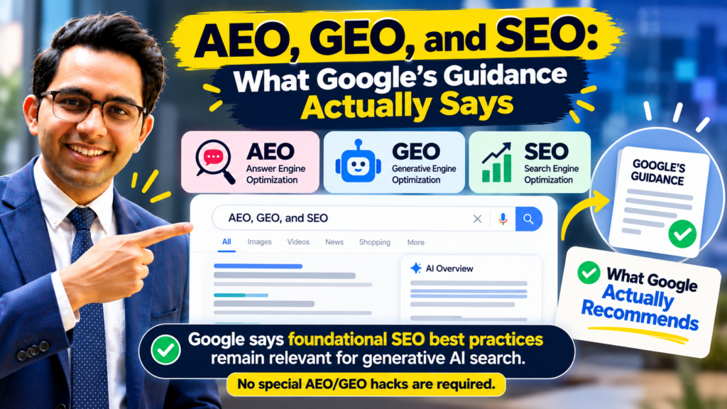 AEO, GEO, and SEO What Google’s Guidance Actually Says