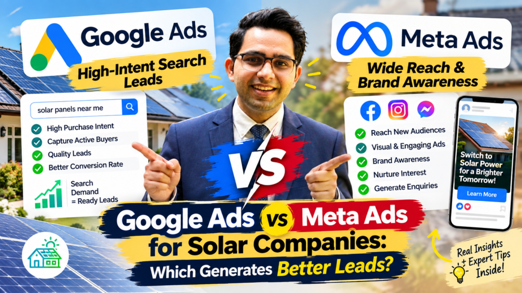Google Ads vs Meta Ads for Solar Companies: Which Generates Better Leads